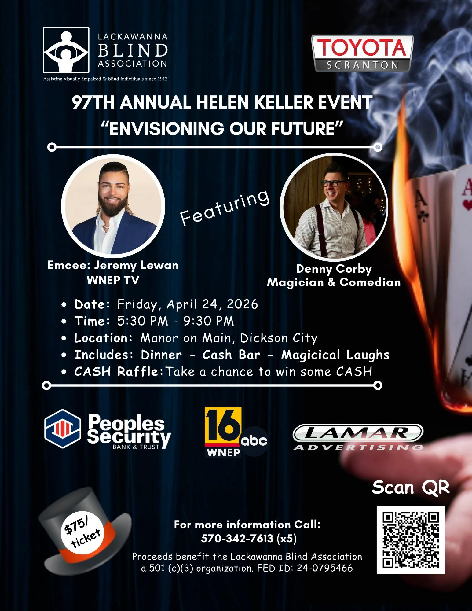 97th Annual Helen Keller Event flyer - Envisioning Our Future. Click to view or download the full flyer.